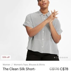 Everlane striped silk blouse
